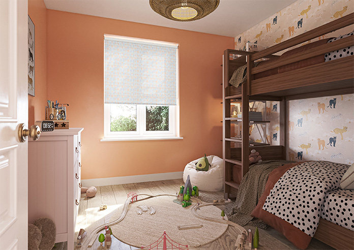 Watercolour Triangles, Blues - Twist&Fit Roller Blind - Image 7